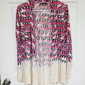 NIC+ZOE Multicolor Open-Front Cardigan -  NWOT
